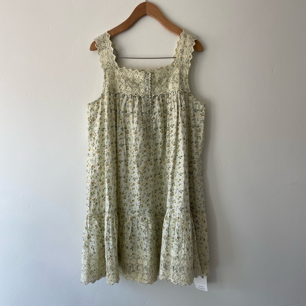 Doen Gladys Dress in Moss Papillion Floral Size Small